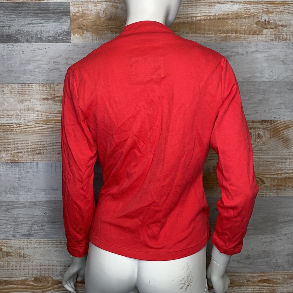 Anthropologie Maeve Curran Top coral size Small - Picture 3 of 6
